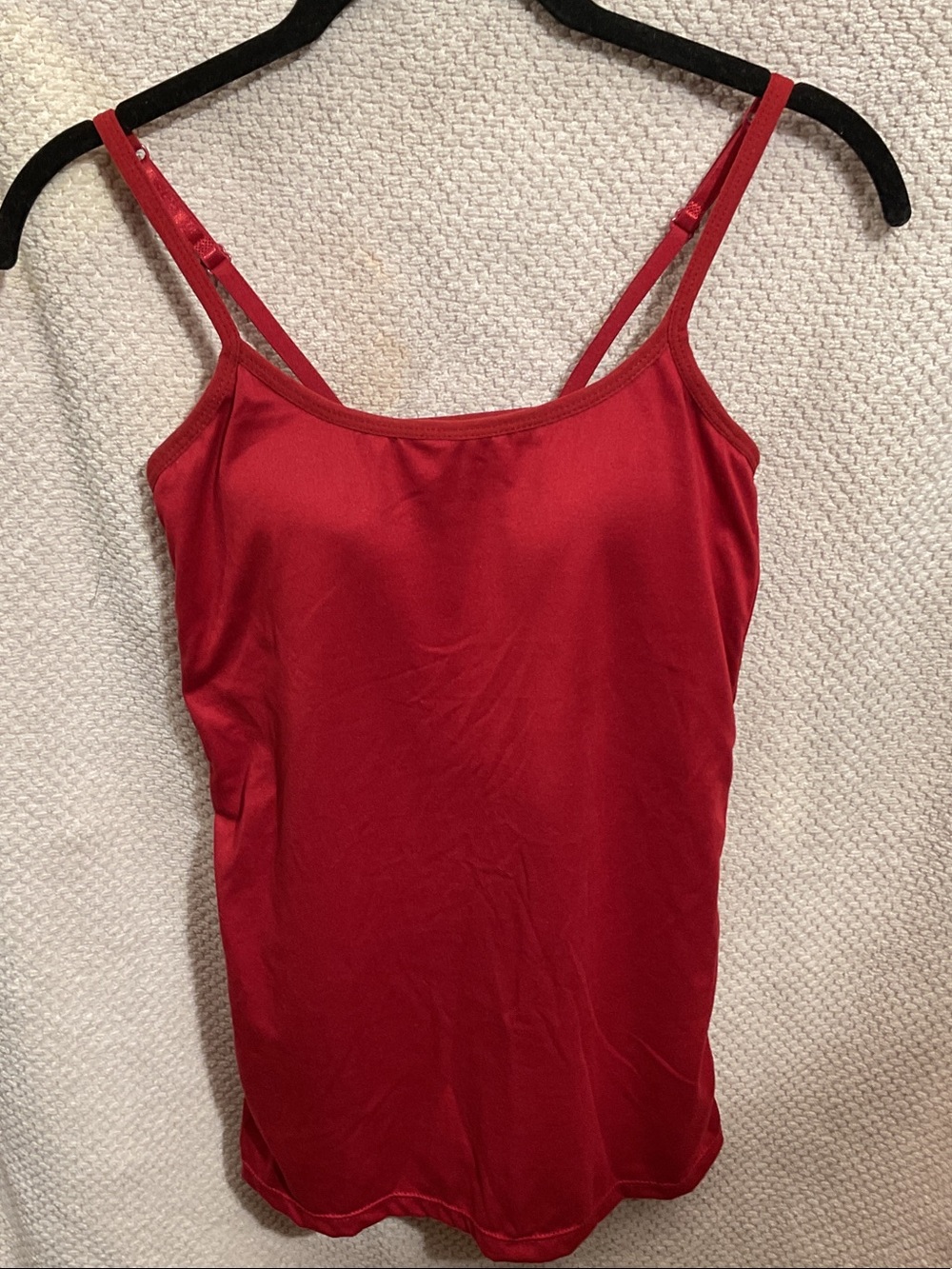 Deep Red Padded Tank Top